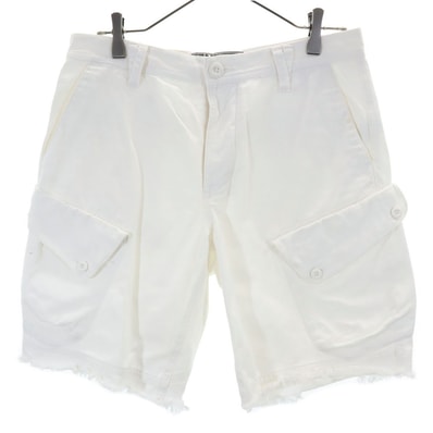 ARMANI EXCHANGE アルマーニエクスチェンジ カットオフ カーゴショートパンツ w30 ホワイト ボタンフライ