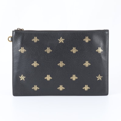■極美品 グッチ ビー スター 495066 セカンドバッグ レザー