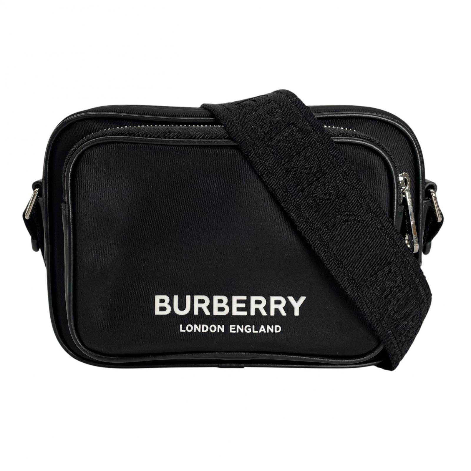美品 BURBERRY バーバリー パディバッグ 8049094 ショルダーバッグ ナイロン ブラック メンズ【中古】