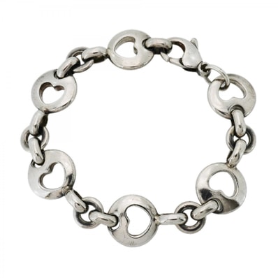 【6jdb0331-k】ティファニー ブレスレット ピアスドハート シルバー925【中古】レディース