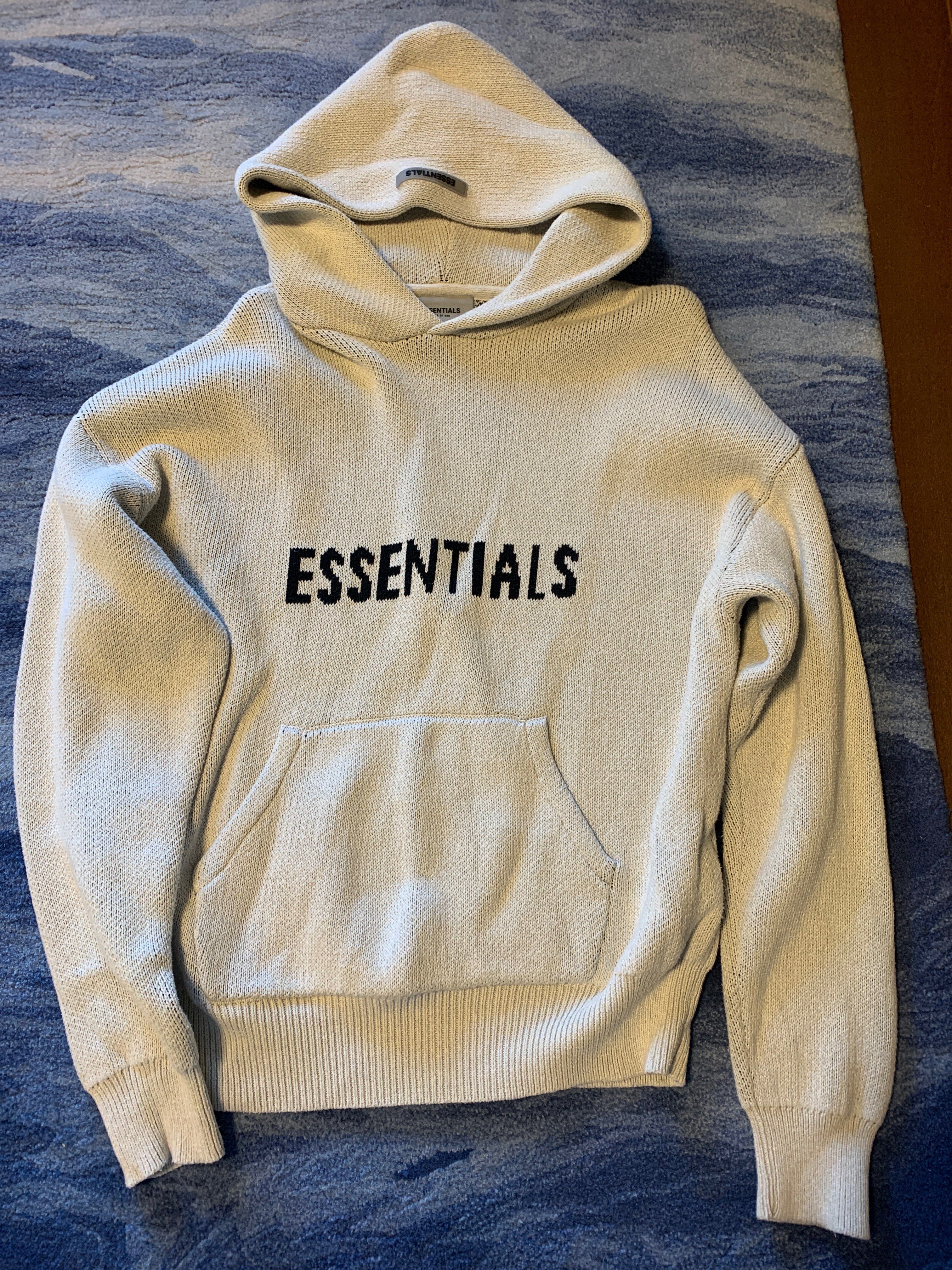 FEAR OF GOD ESSENTIALS Knit Hoodie "Oatmeal"