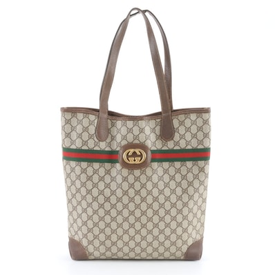 グッチ GGスプリーム シェリー ライン オールドトート バッグ