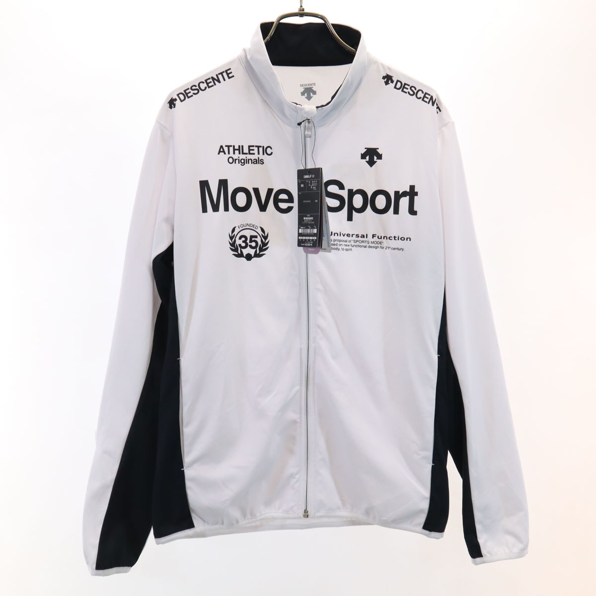 未使用 DESCENTE デサント トレーニング 長袖 トラックジャケット M ホワイト ジャージ