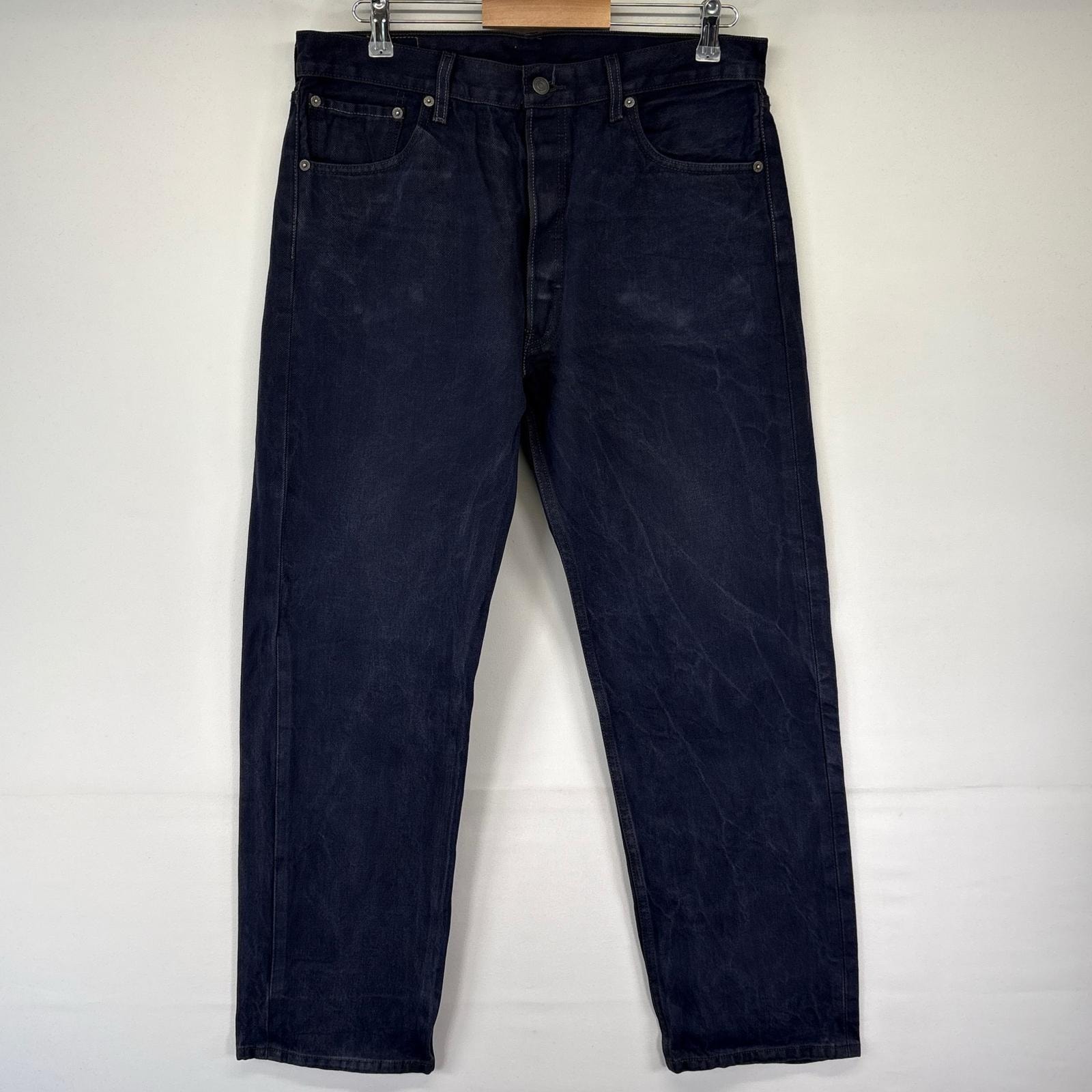 古着 リーバイス Levi's デニム パンツ 501 ストレート ボタンフライ ジーパン 刻印4093 36x32  ネイビー系 メンズ
