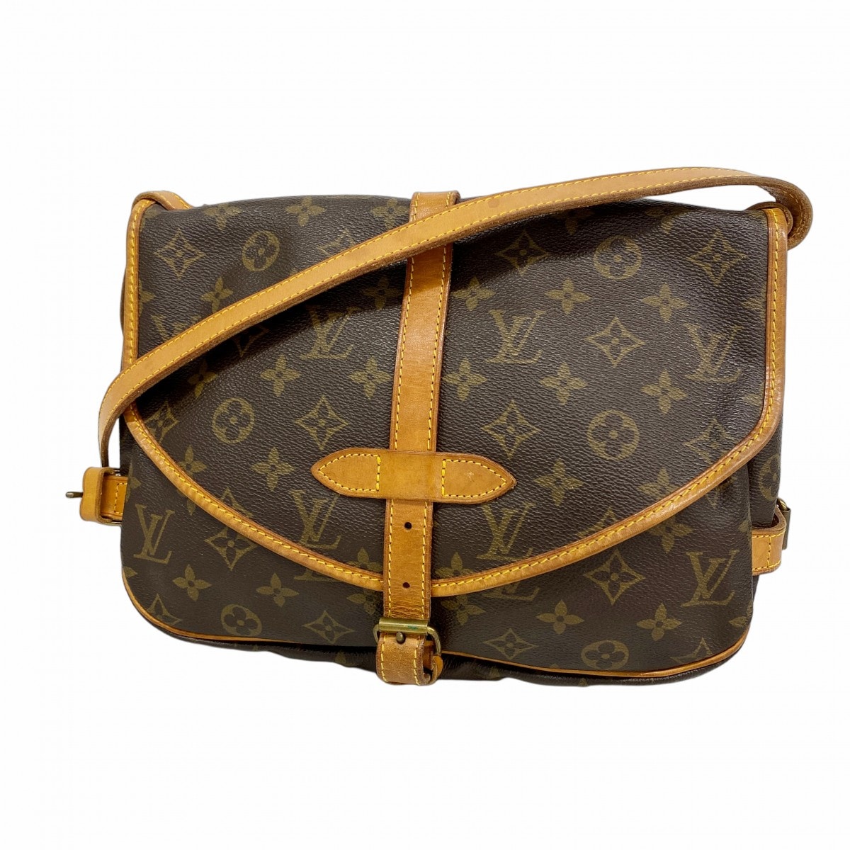 【6de5508】ルイヴィトン ショルダーバッグ モノグラム ソミュール30 M42256 ブラウン【中古】レディース