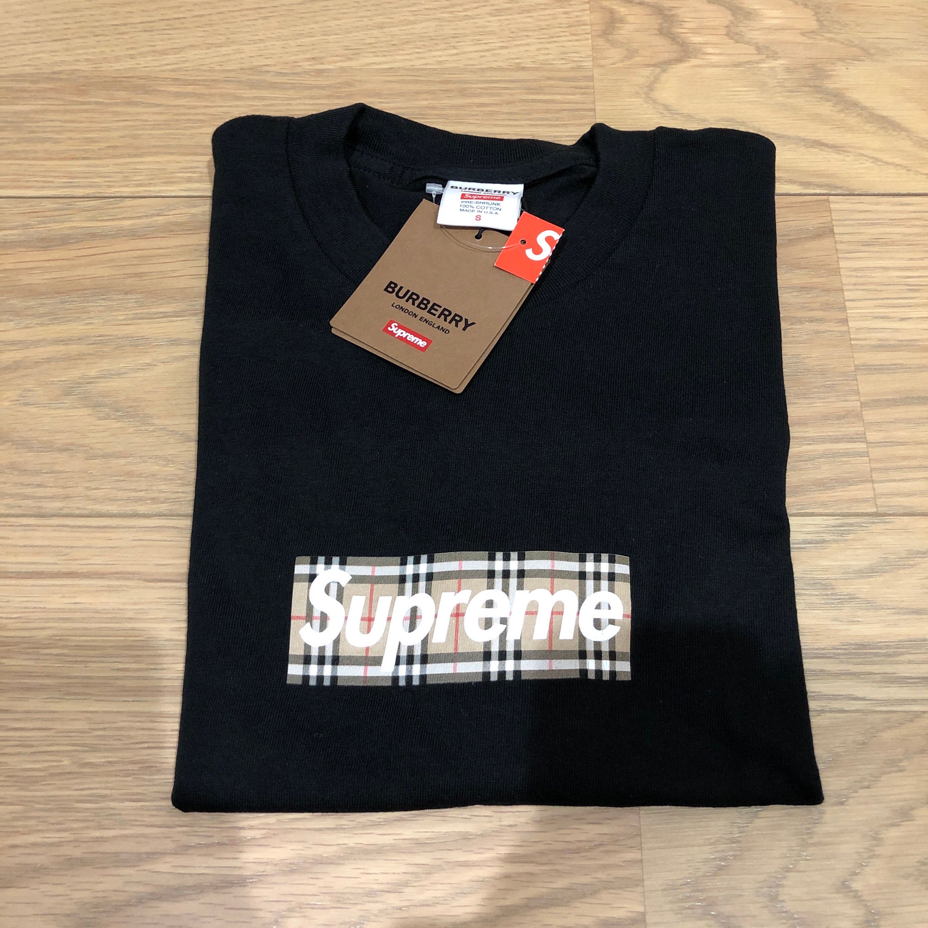 Supreme / Burberry Box Logo Tee "Black"