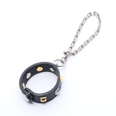 エルメス HERMES リヴァル グローブホルダー チャーム アクセサリー レザー GP(ゴールドメッキ) メタル ゴールド レディース ブラック系 / シルバー系 / ゴールド系 【中古】