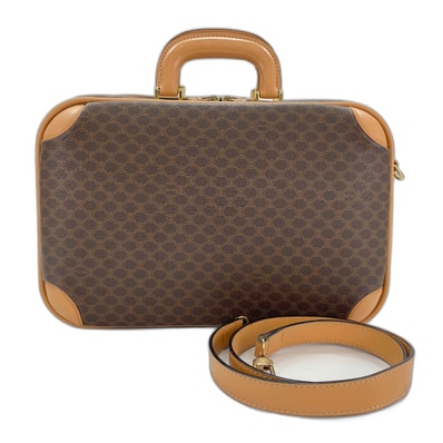 セリーヌ CELINE mini マカダム 2WAY トランク PVC【中古】