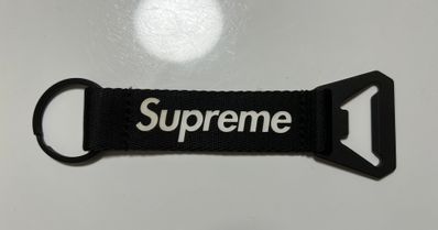 Supreme Bottle Opener Webbing Keychain "Black"