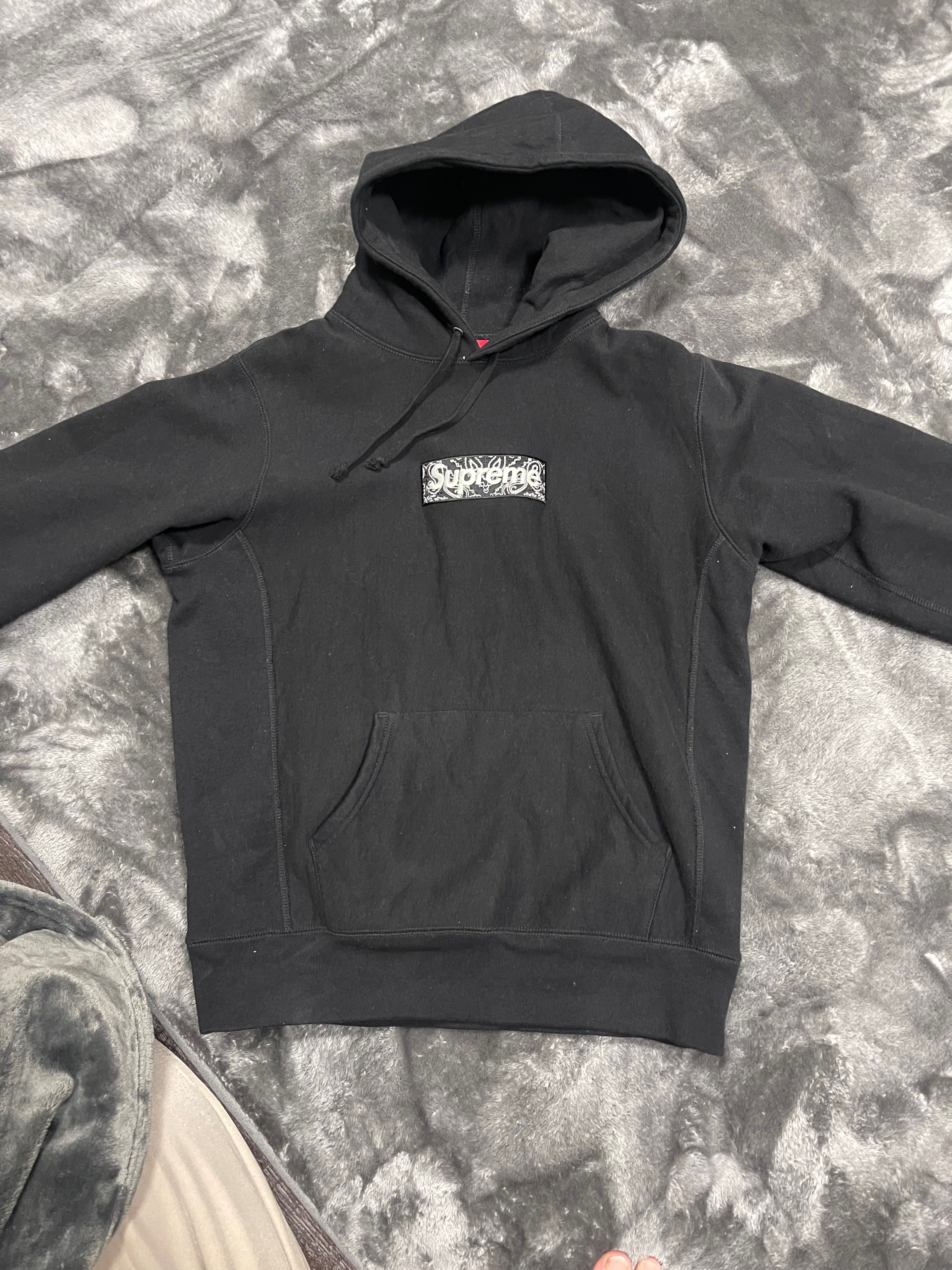 Supreme Bandana Box Logo Hooded Sweatshirt "Black"