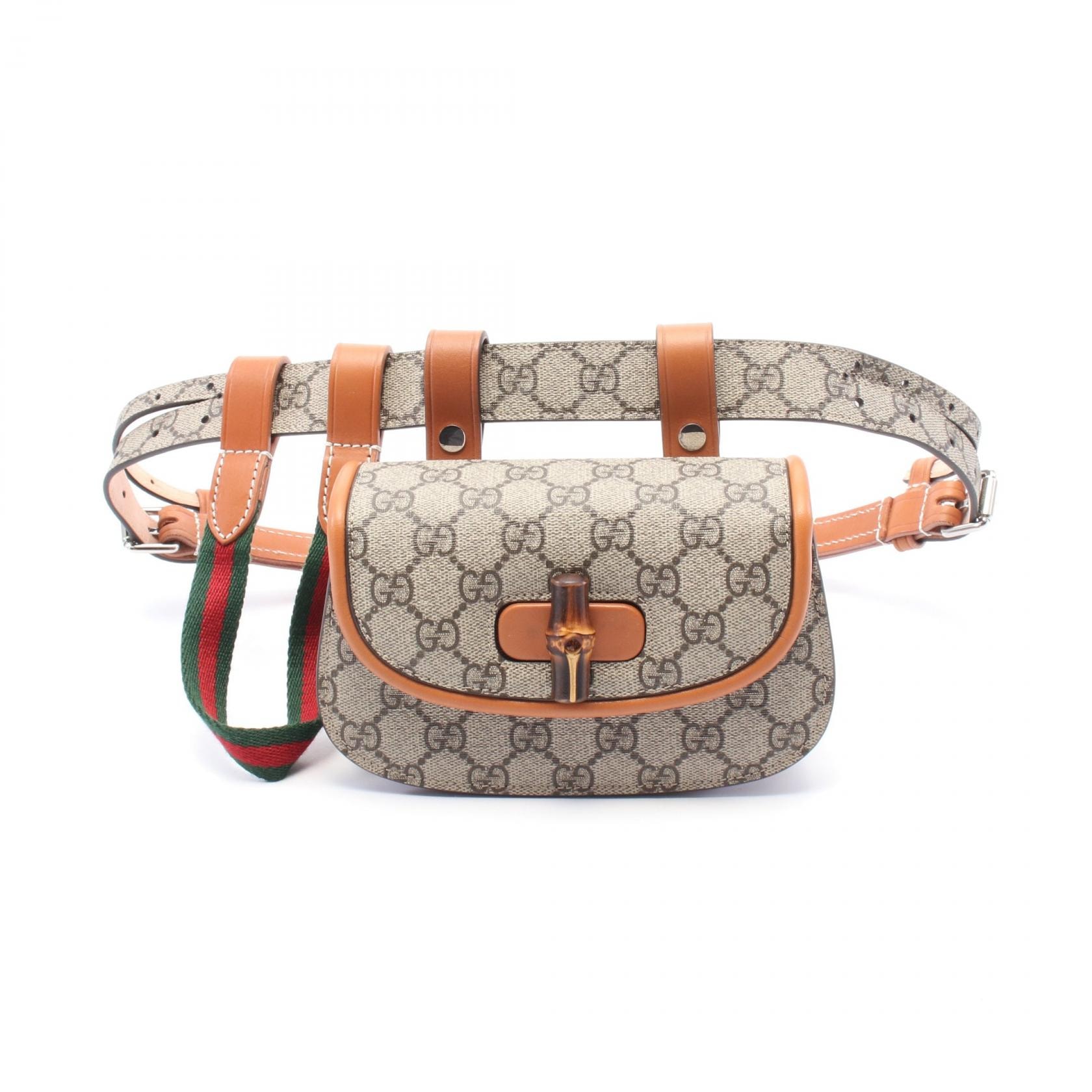 やや傷や汚れあり】グッチ GUCCI バンブー 1947 ミニ ベルトバッグ