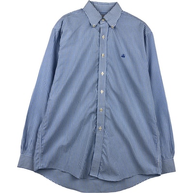 古着 ブルックスブラザーズ Brooks Brothers Est.1818 ギンガムチェック 長袖 ボタンダウンチェックシャツ メンズM相当/eaa614056