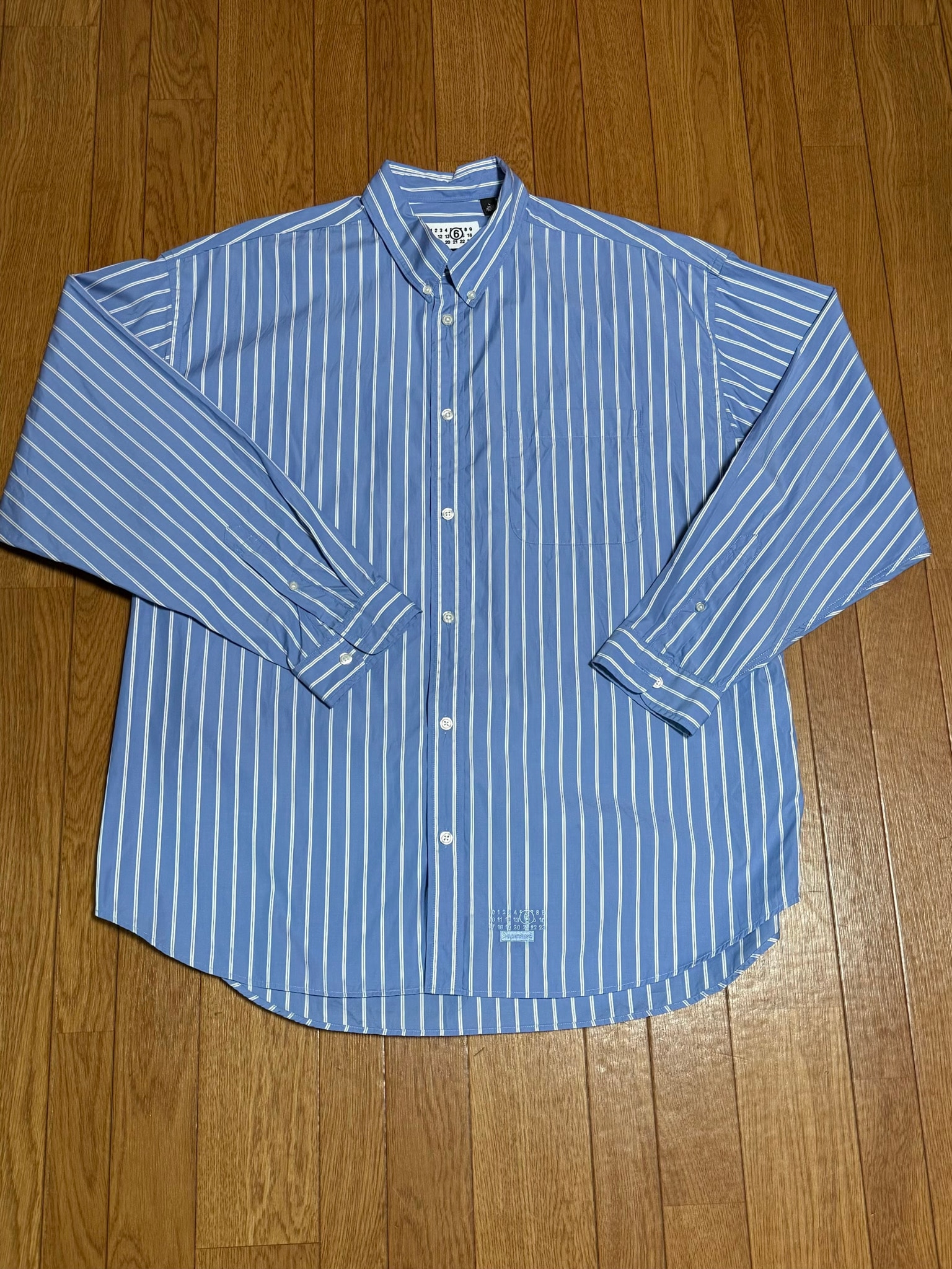 Supreme x MM6 Maison Margiela Stripe Shirt "Blue"