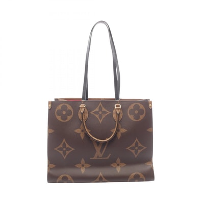 ルイ・ヴィトン LOUIS VUITTON オンザゴーGM ショルダーバッグ バッグ PVCコーティングキャンバス レザー モノグラム・ジャイアントリバース レディース ブラウン系 M45320 【中古】