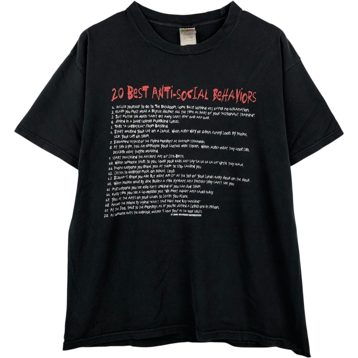 古着 00年代 フルーツオブザルーム FRUIT OF THE LOOM メッセージプリントTシャツ メンズL相当/eaa660117