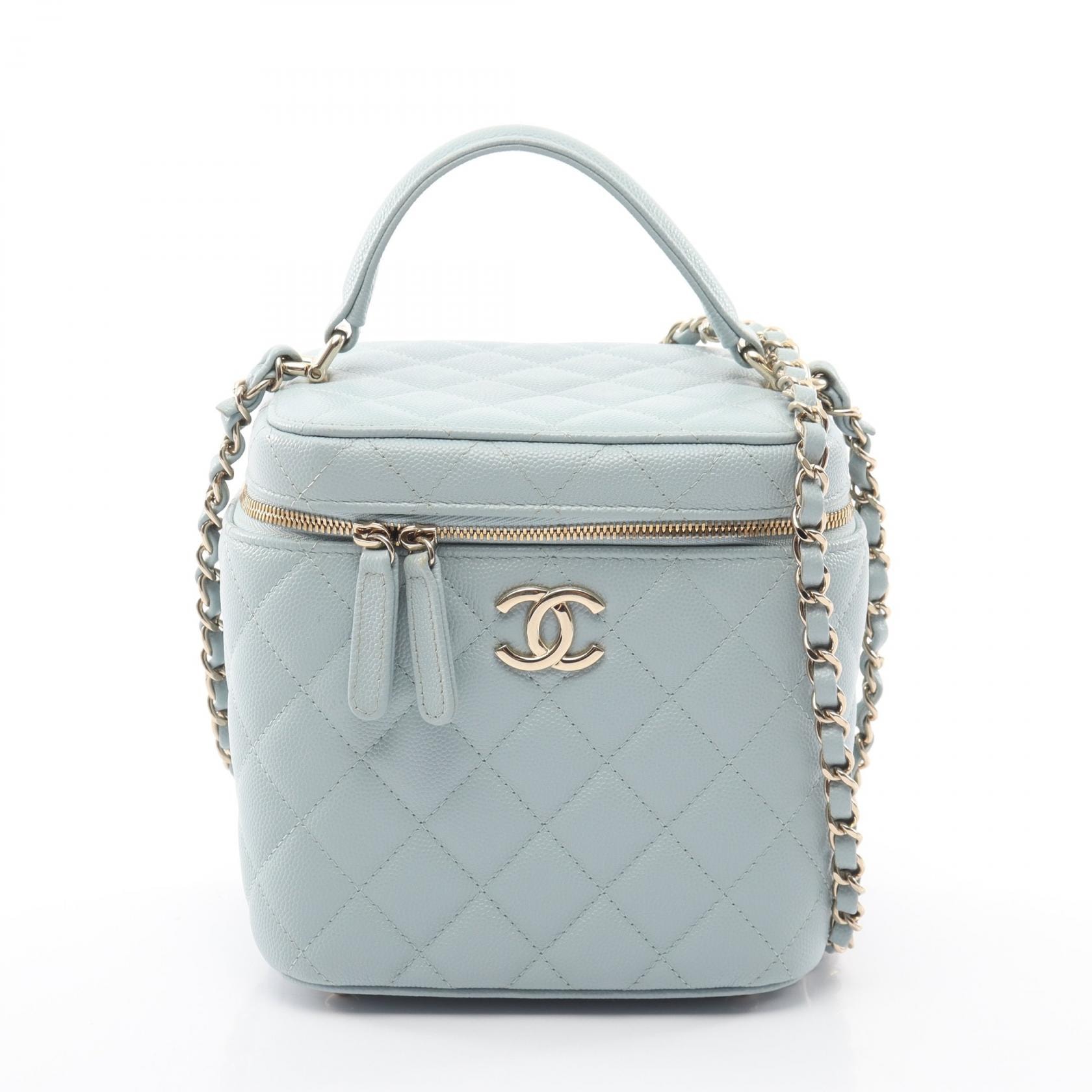 シャネル CHANEL マトラッセ 2WAY ショルダーバッグ バッグ キャビアスキン(グレインドカーフ) レディース ブルー系 AS2362 【中古】