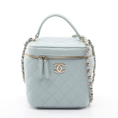シャネル CHANEL マトラッセ 2WAY ショルダーバッグ バッグ キャビアスキン(グレインドカーフ) レディース ブルー系 AS2362 【中古】
