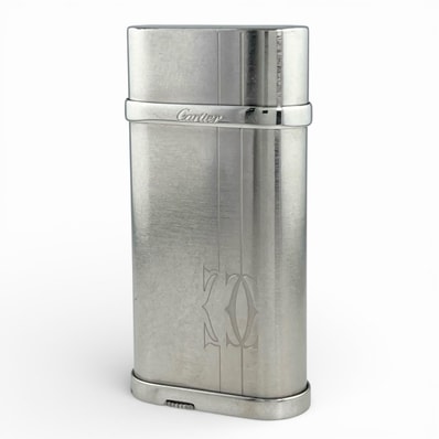 美品 カルティエ ライター ゴドロン C2デコール シルバー メンズ