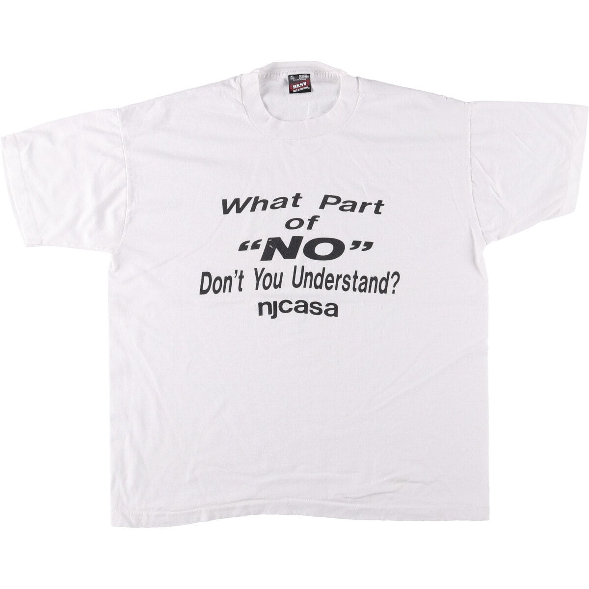 古着 90年代 フルーツオブザルーム FRUIT OF THE LOOM NJCASA プリントTシャツ USA製 メンズXL相当 半袖 ヴィンテージ/eaa560724