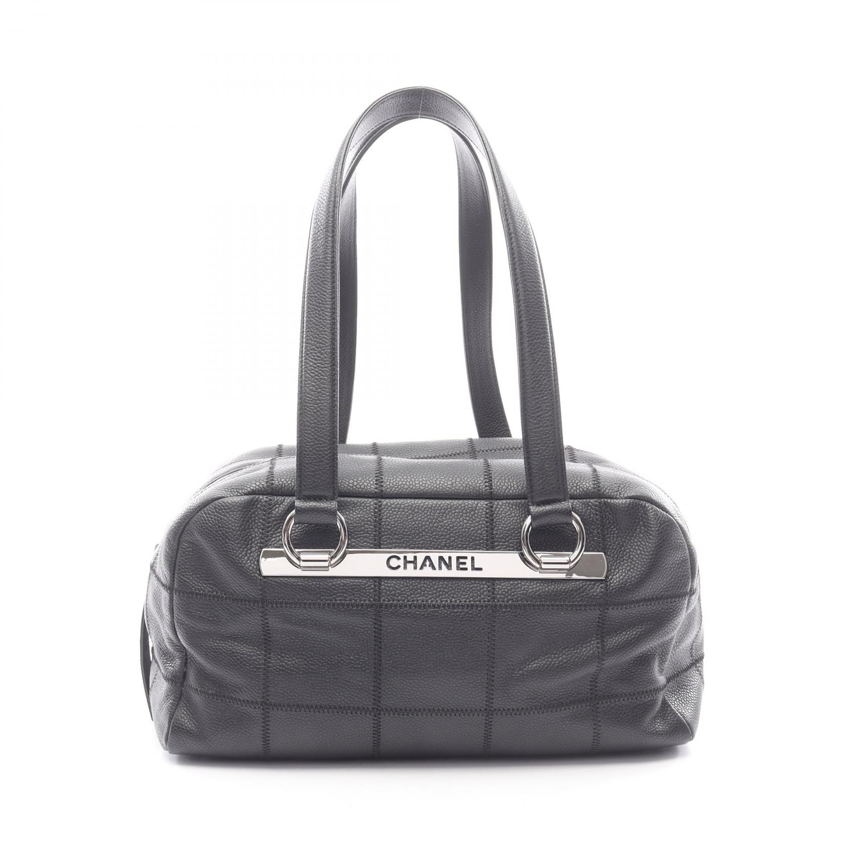 CHANEL CHANEL 초콜릿 바 핸드백 백 캐비어 스킨 (그레인드 카프) 여성용 블랙 [중고]