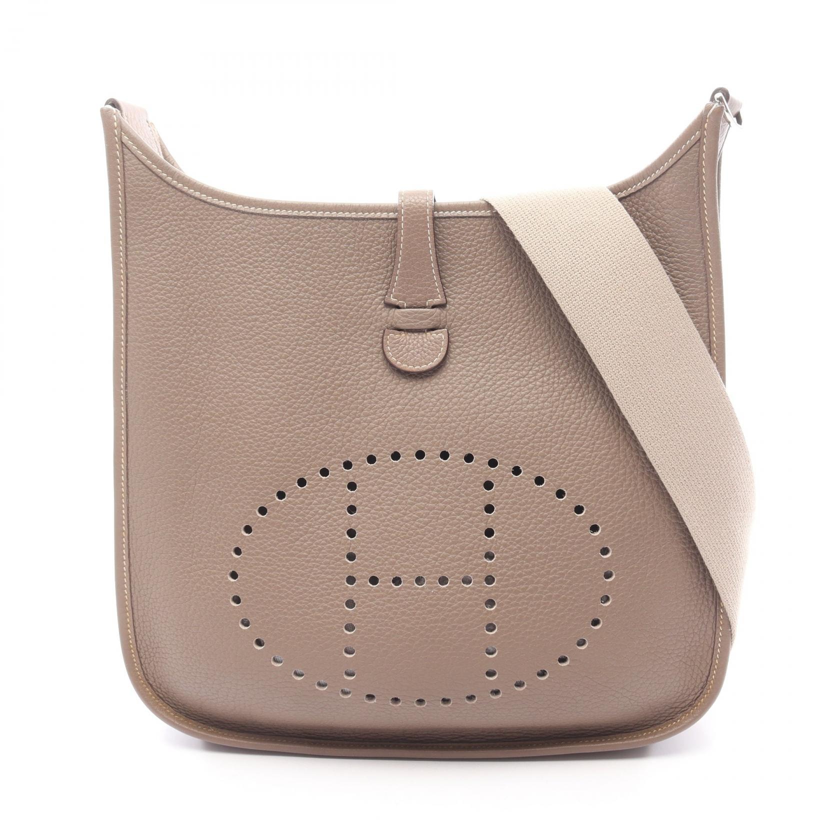 エルメス HERMES エヴリン 1 アン PM ショルダーバッグ バッグ レザー トリヨンクレマンス トリヨンクレマンス エトゥープ □K刻印(2007年製造) レディース グレー系 【中古】