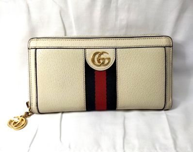Gucci Ophidia Zip Round Wallet "Ivory"