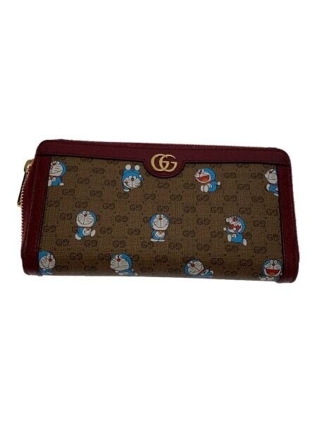 GUCCI x Doraemon GG Supreme Canvas Zip Around Wallet "Beige/Ebony/Cherry Red"