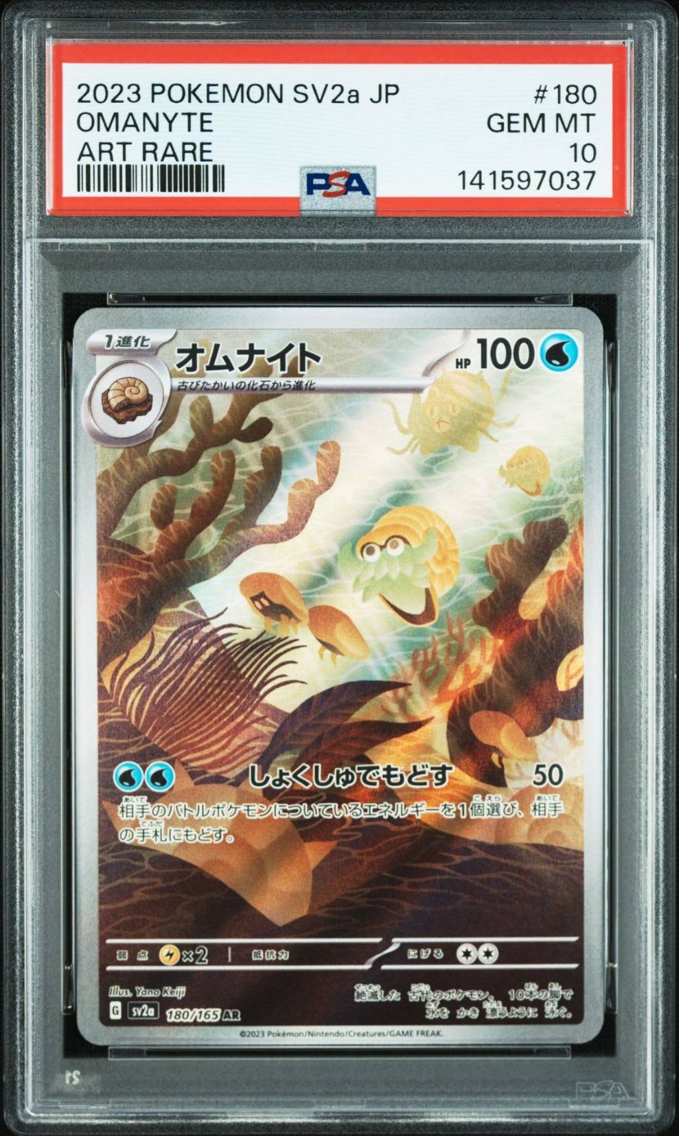 オムナイト AR[SV2a 180/165](強化拡張パック「ポケモンカード151」)