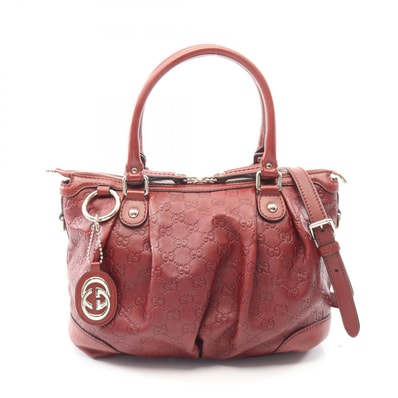 グッチ GUCCI スーキー グッチシマ 2WAY ハンドバッグ バッグ レザー レディース ボルドー系 247902 【中古】