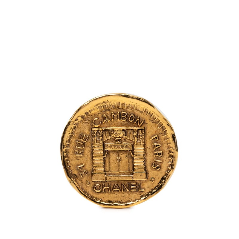 シャネル 31 RUE CAMBON カンボン ヴィンテージ ブローチ ゴールド メッキ レディース CHANEL 【中古】