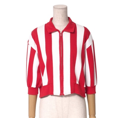 Yohji Yamamoto ヨウジヤマモト ヴィンテージ ニット サイズM 80S 丸文字タグ ジップアップ クロップド ニットジャケット ブランド古着【中古】20241225/RA2697