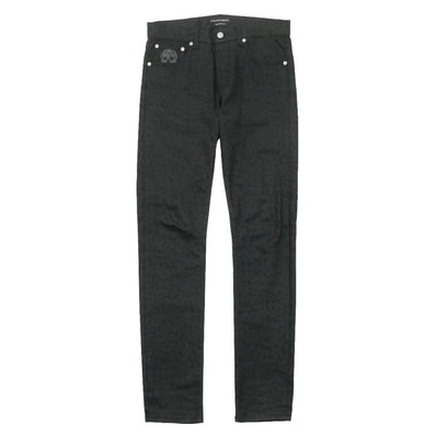 ■美品■Alexander McQueen アレキサンダーマックイーン パンツ サイズ46 ストレッチ スキニー スカルパッチ 総柄 イタリア製 ブランド古着【中古】20260901/RB0801