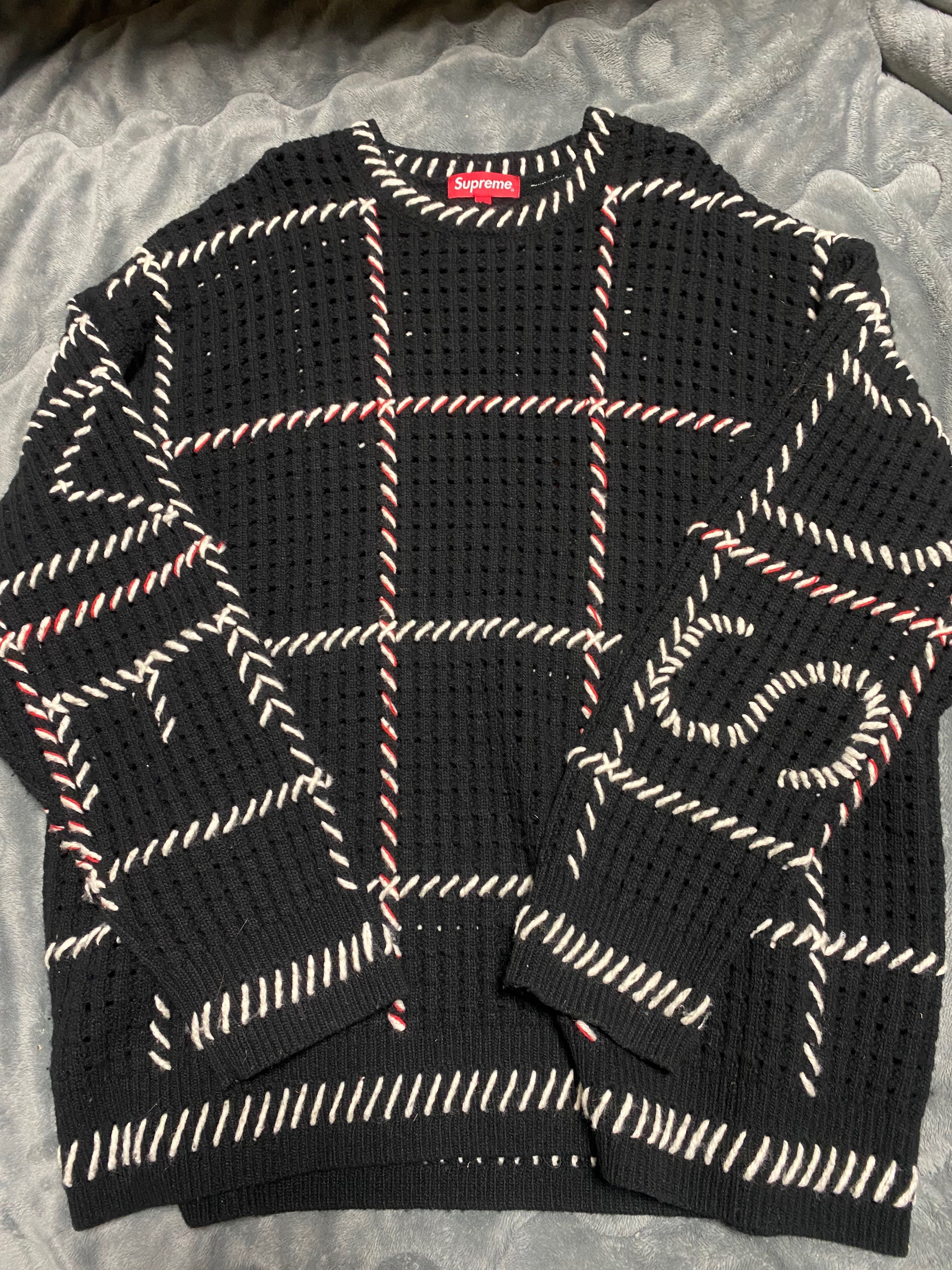 Supreme Quilt Stitch Sweater "Black"
