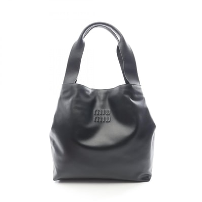 ミュウ ミュウ Miu Miu ホーボー トートバッグ バッグ レザー レディース ブラック系 5BC119 【中古】