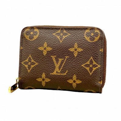 【6dc3064】ルイヴィトン コインケース モノグラム ジッピーコインパース M60067 ブラウン【中古】メンズ レディース ユニセックス