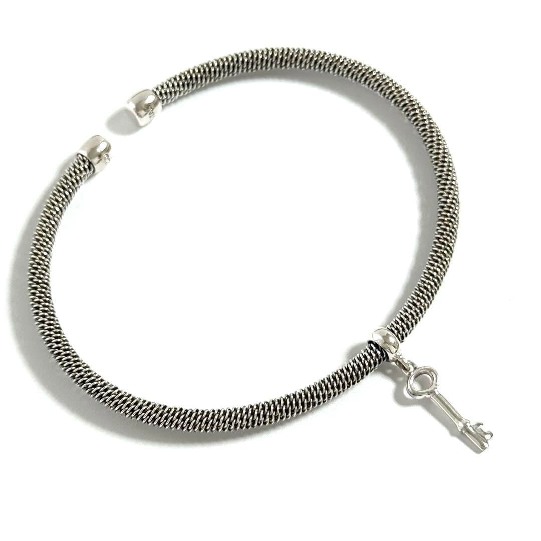 【美品】ティファニー レディース バングル ブレスレット キー シルバー 925