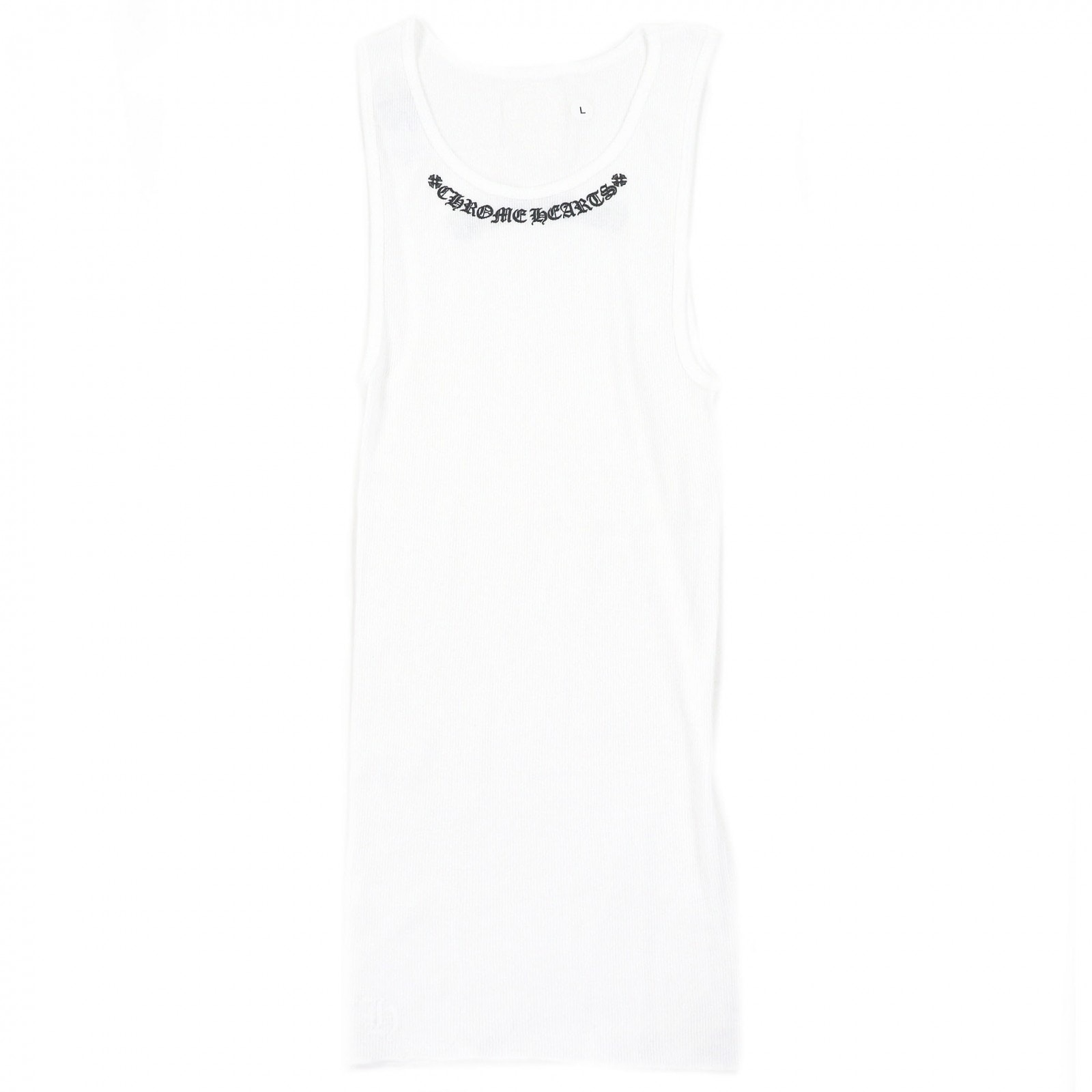 Chrome Hearts Neck Logo Scroll Label Tank Top "White"