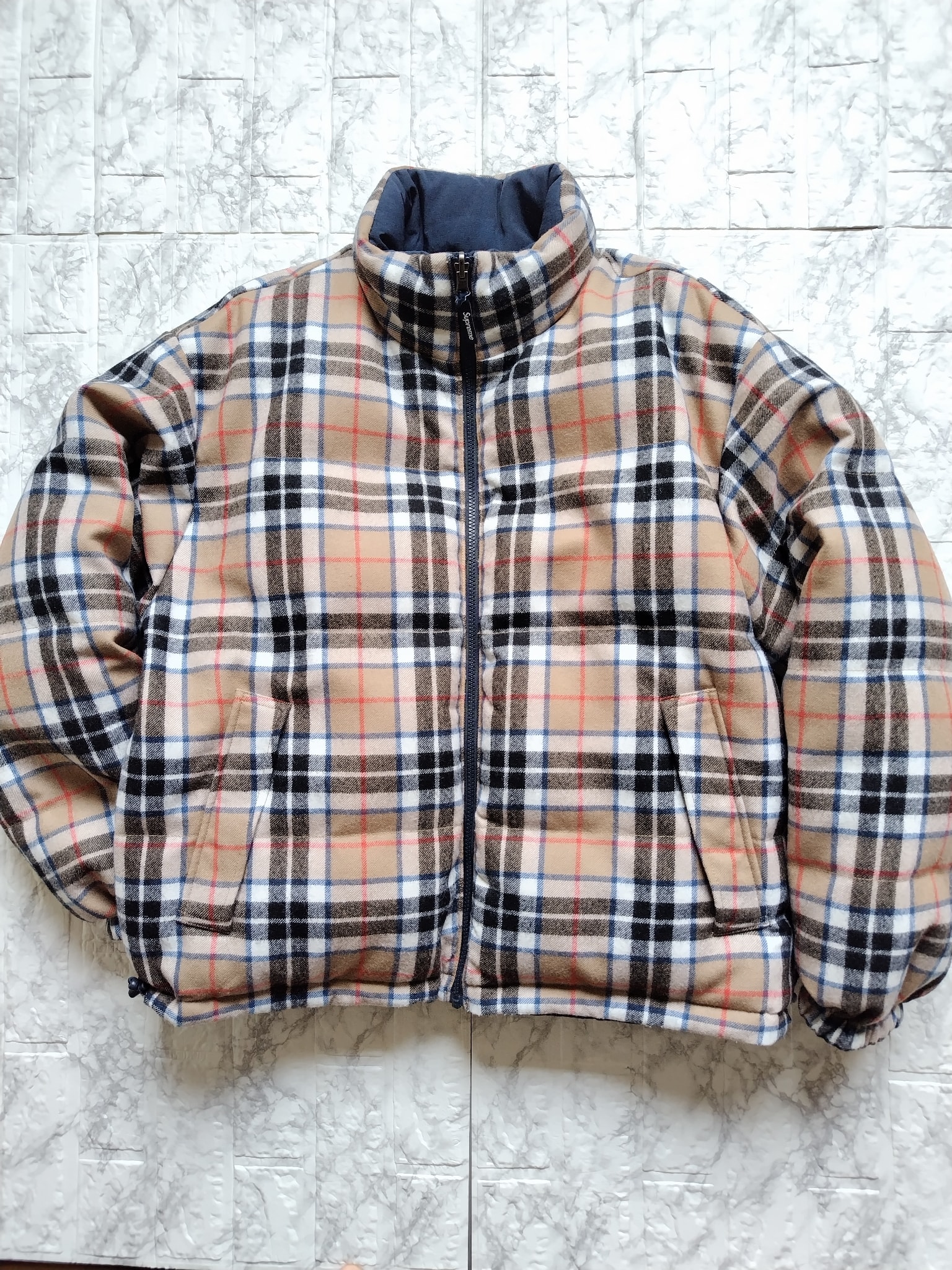 Supreme Reversible Puffer Jacket "Navy"