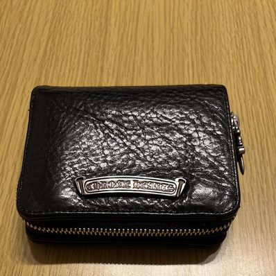 Chrome Hearts Square Zipville Wallet / Dest Royer Leather "Black"