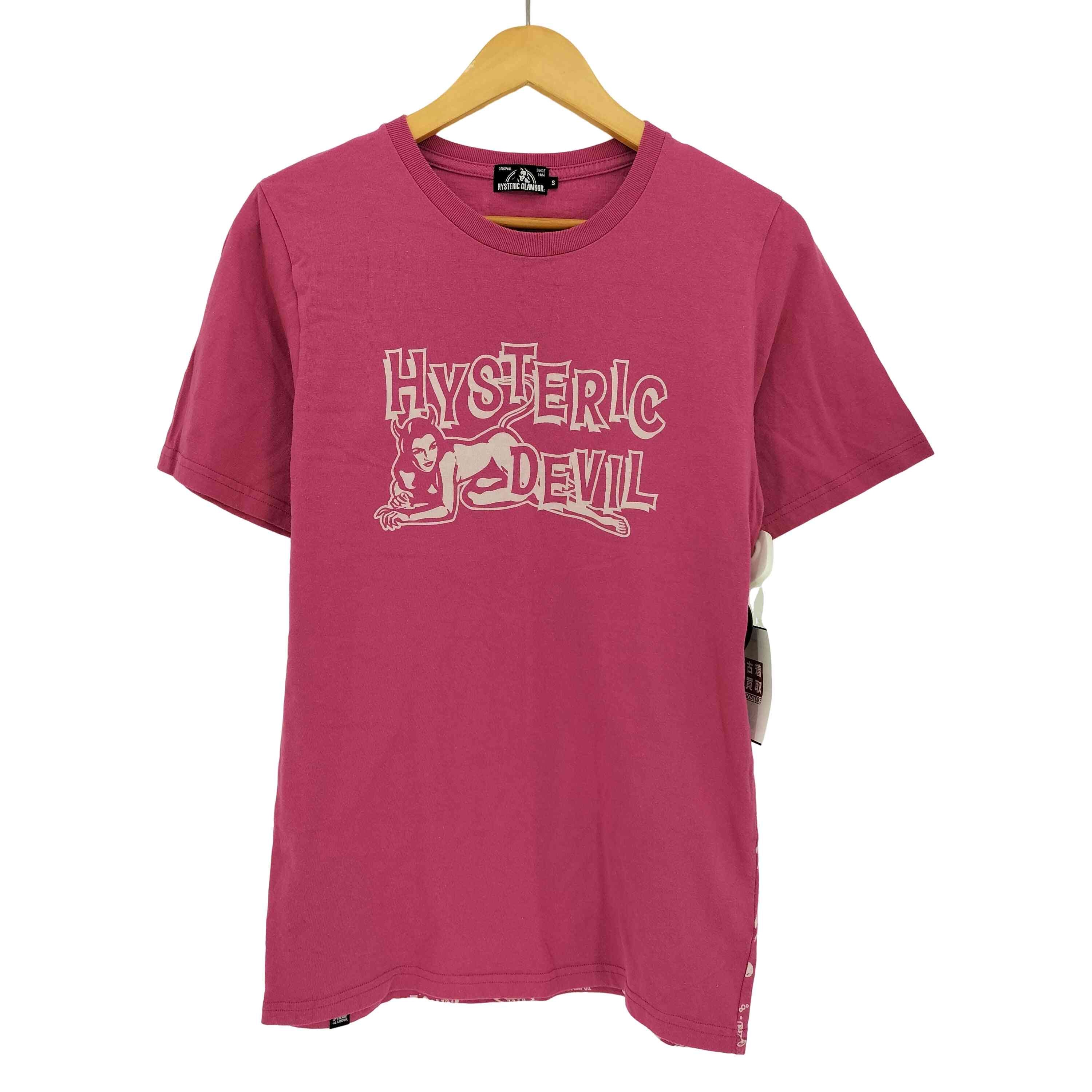 DEVIL 総柄切替 プリント 半袖Tシャツ【1143872652096】
