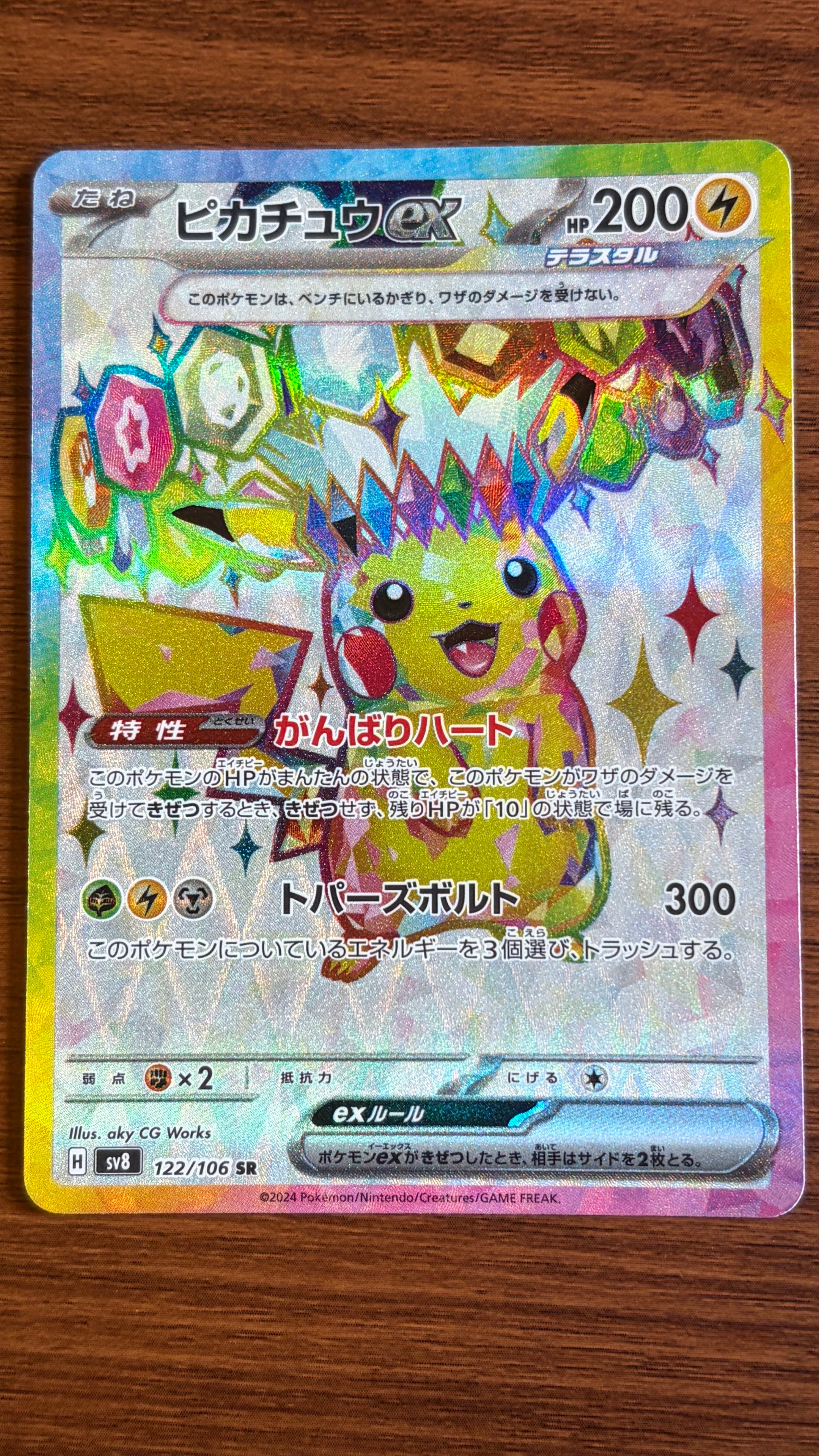 ピカチュウex SR [SV8 122/106](拡張パック「超電ブレイカー」)の新品
