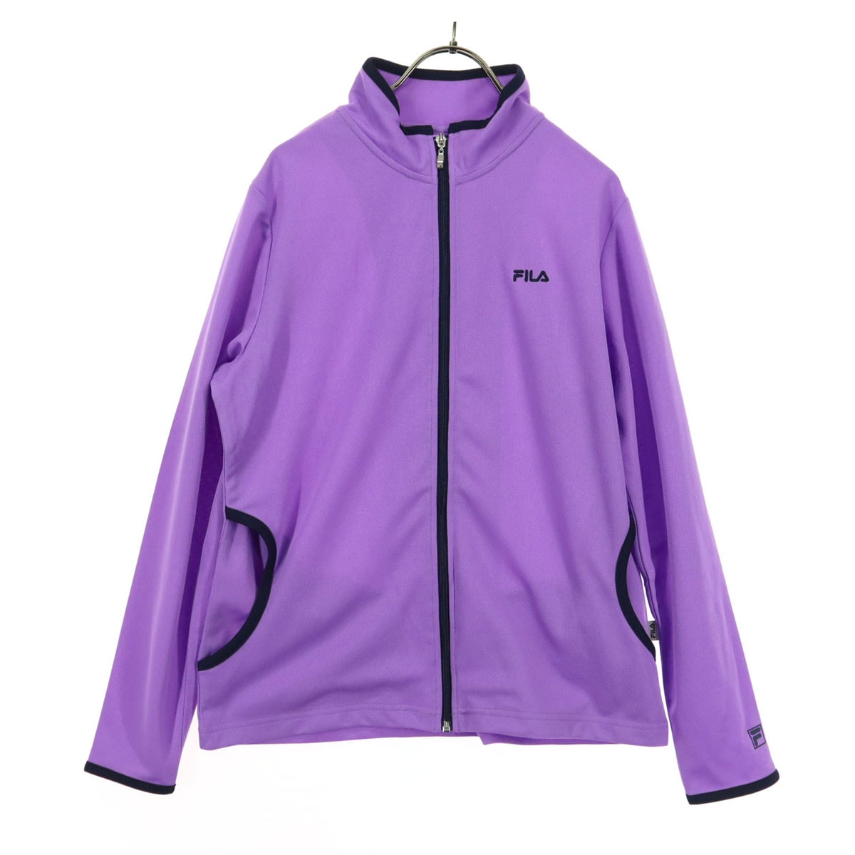 FILA フィラ ブランドロゴ 長袖 トラックジャケット L パープル ジャージ