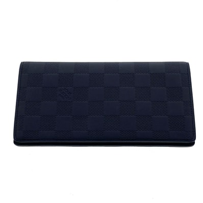 LOUIS VUITTON ルイ・ヴィトン ポルトフォイユ ブラザ 長財布 N63010 ダミエアンフィニ ブラック メンズ【中古】