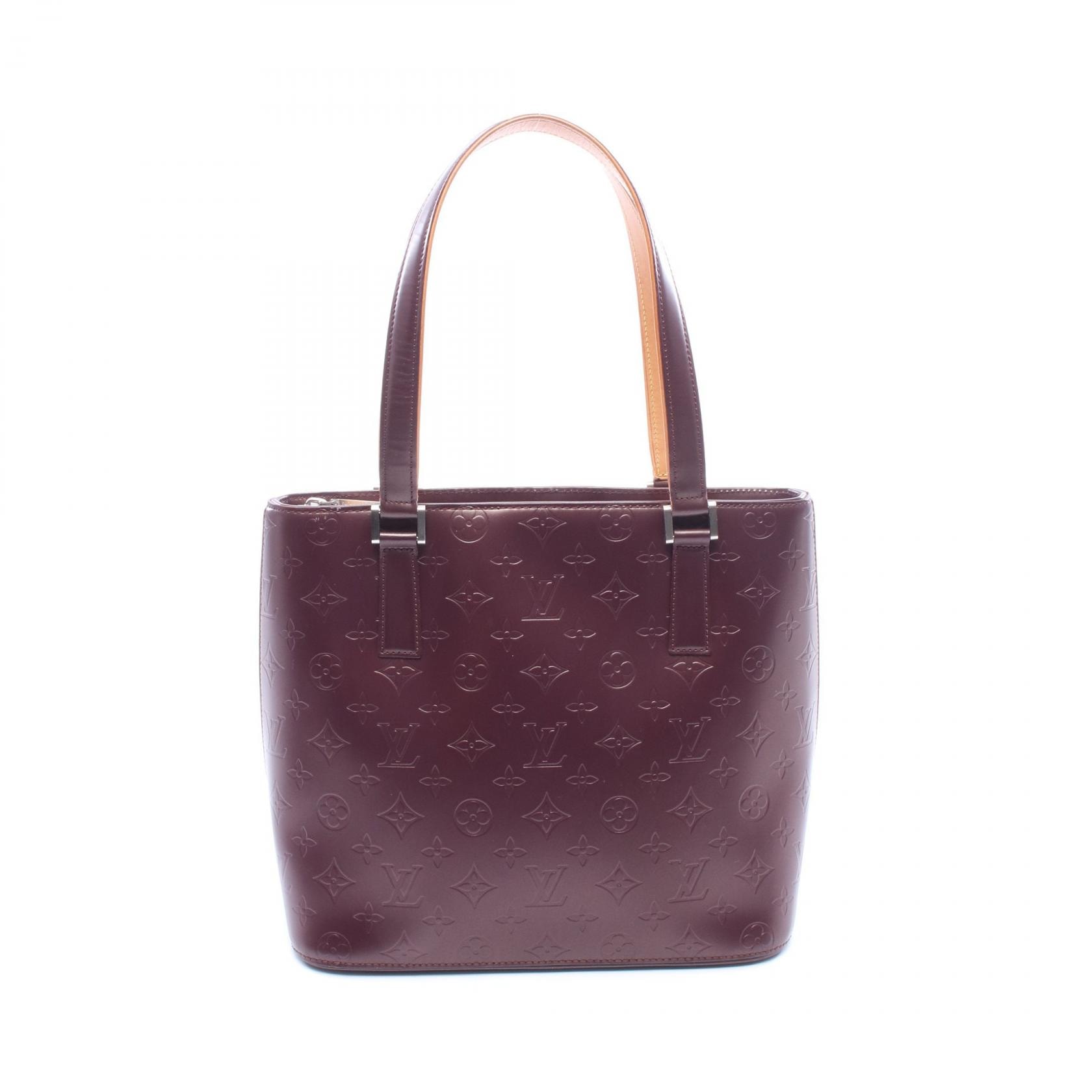 ルイ・ヴィトン LOUIS VUITTON ストックトン ハンドバッグ バッグ レザー モノグラム・マット レディース パープル系 ヴィオレ M55116 【中古】