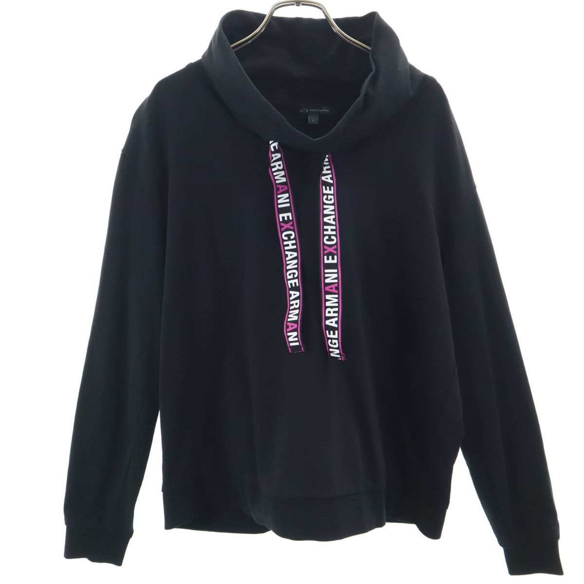 ARMANI EXCHANGE アルマーニエクスチェンジ 長袖 モックネック カットソー L ブラック