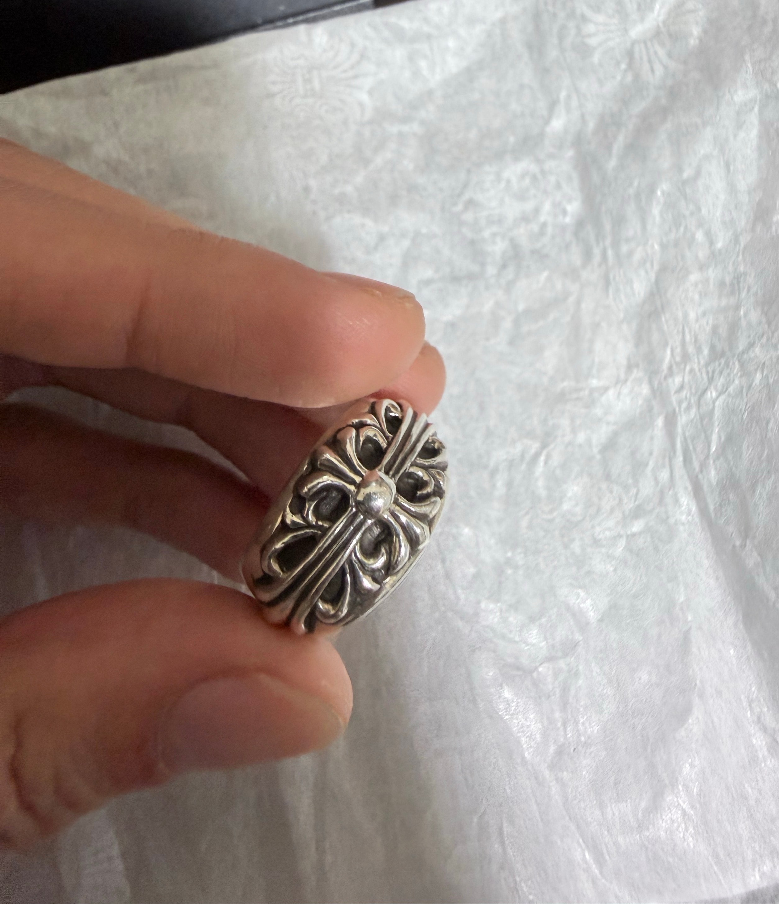 Chrome Hearts Floral Cross Ring "Silver"