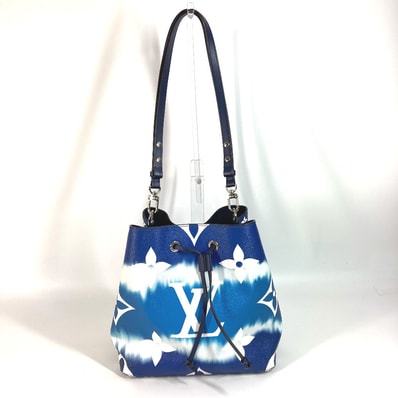 ルイヴィトン LOUIS VUITTON ネオノエ M45126 LVエスカル カバン 巾着バッグ 肩掛け ショルダーバッグ レザー ブルー