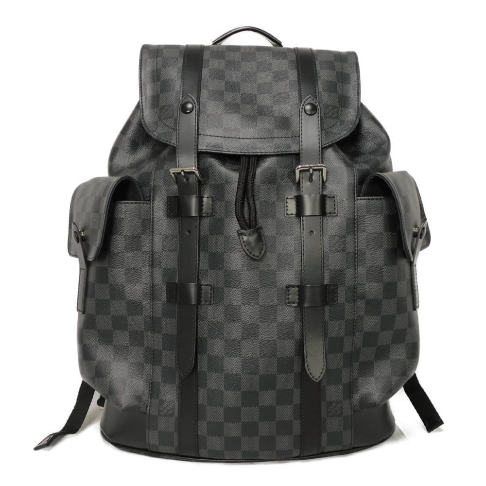 LOUIS VUITTON ルイ・ヴィトン クリストファー MM ロゴ ブラック グレー デイパック ダミエ グラフィット ノワール リュックサック バックパック N41379