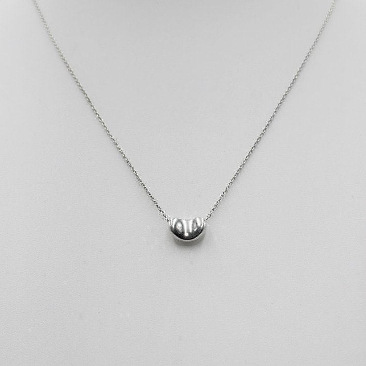 TIFFANY & Co.(ティファニー)ビーン デザイン ペンダント ネックレス シルバー SV925 エルサ・ペレッティ 44cm 保存箱付【中古】