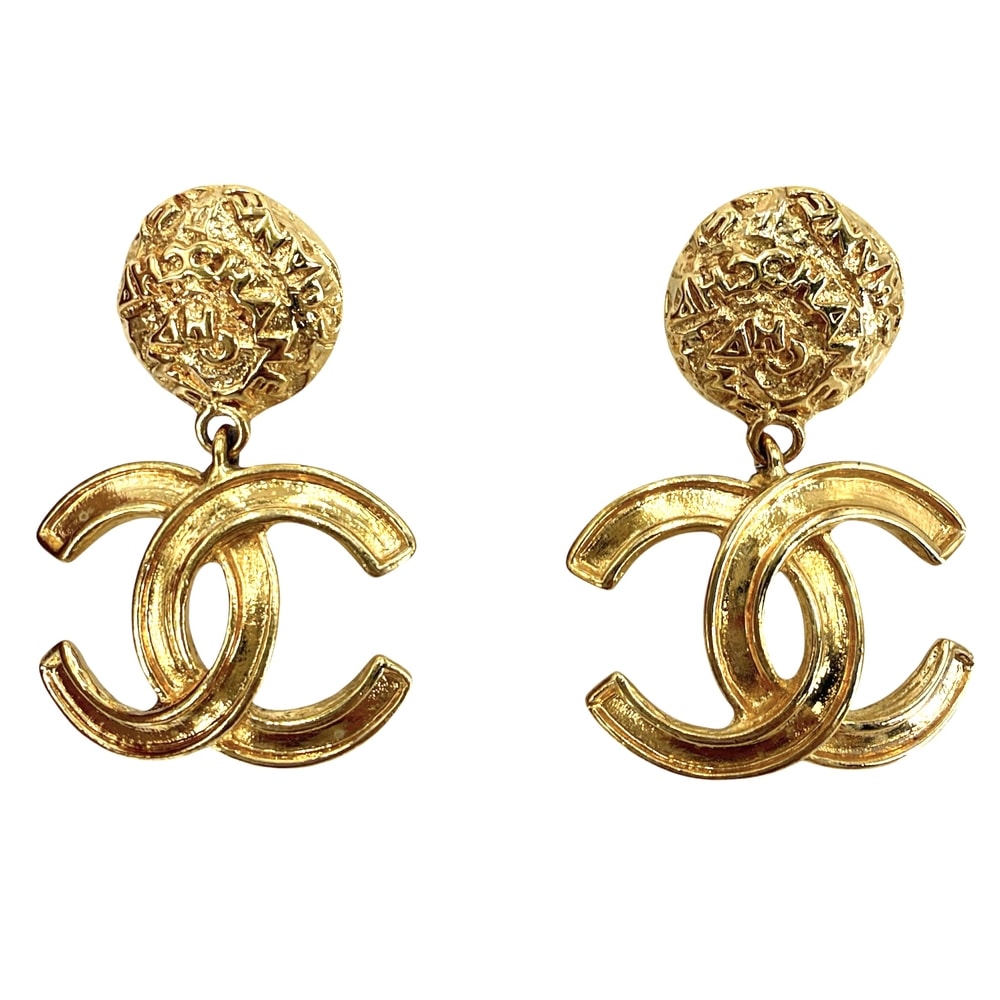 CHANEL シャネル イヤリング ココマーク アクセサリー ヴィンテージ GP 95A レディース 約12.7g 1995年【中古品】